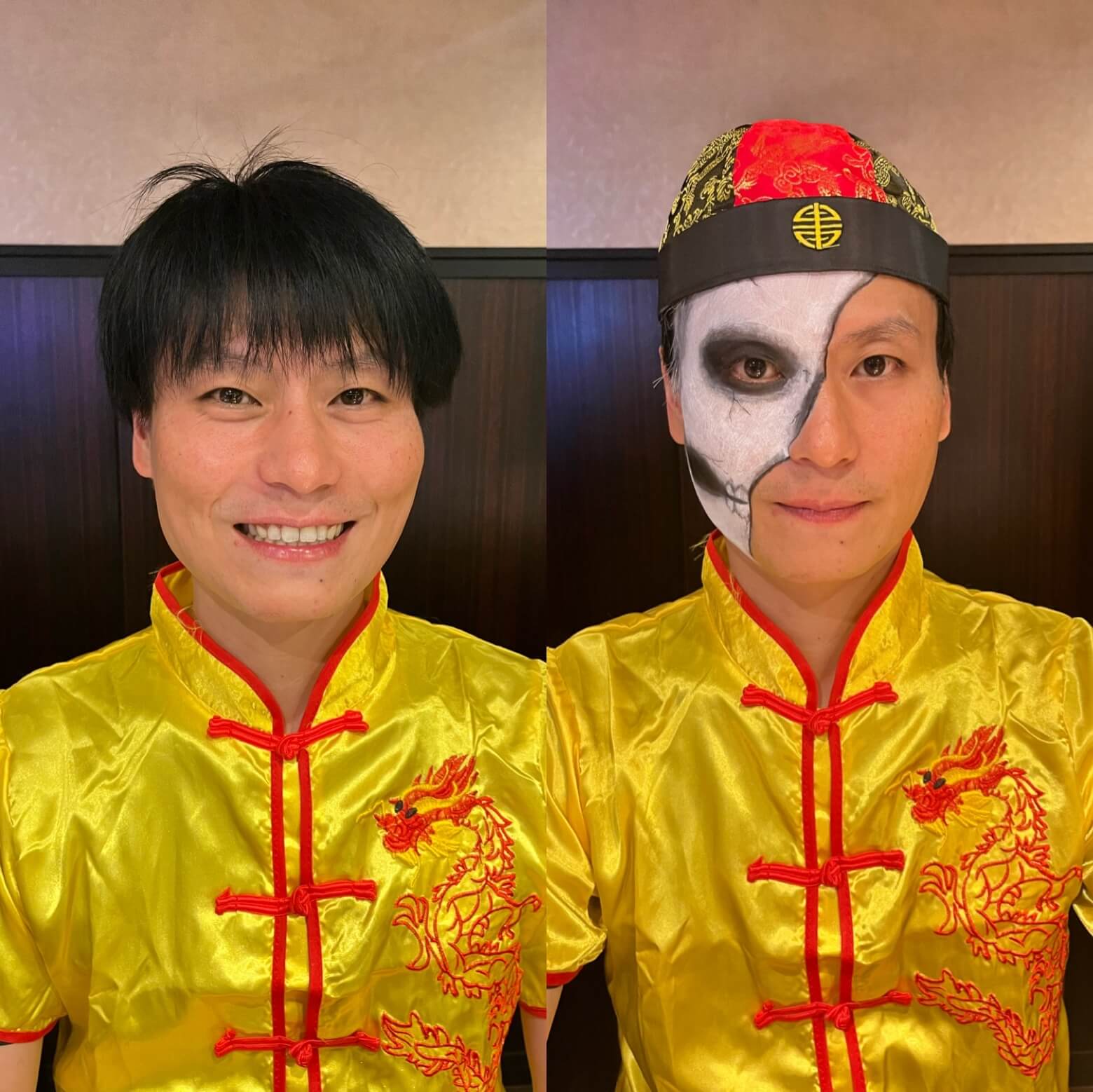 【ハロウィン】大道芸人ももっちがスカルメイクにチャレンジ！