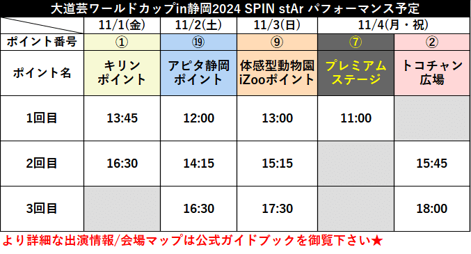 SPIN stAr（スピンスター）のメイクアップを担当します！【大道芸ワールドカップin静岡2024】